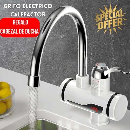 GRIFO CALENTADOR ELECTRICO + REGALO CABEZAL DE DUCHA